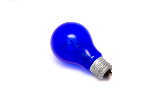 Blaue Glühbirne — Stockfoto