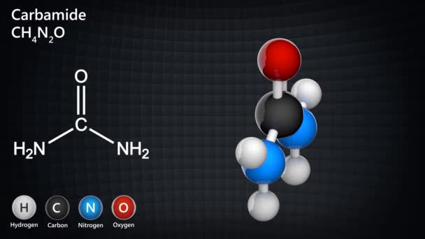 Urea También Conocida Como Carbamida Compuesto Orgánico Con Fórmula Química — Vídeo de stock