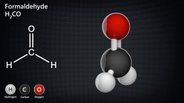 Formaldehyd Jest Naturalnie Występującym Związkiem Organicznym Wzorze H2Co Lub Ch2O — Wideo stockowe