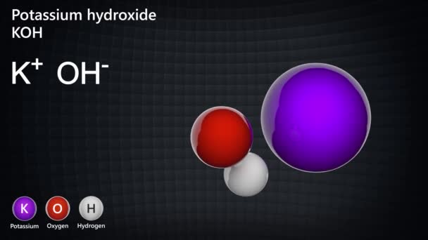 Idrossido Potassio Composto Inorganico Con Formula Koh Hko Comunemente Chiamato — Video Stock