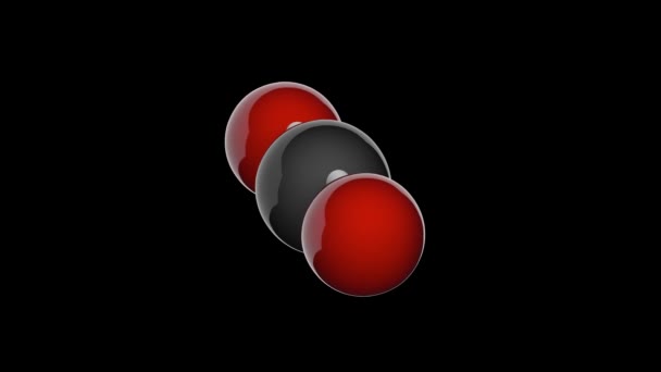 Диоксид Углерода Формула Co2 Бесцветный Газ Запаха Визуализация Бесшовный Цикл — стоковое видео