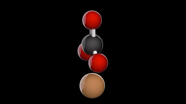 碳酸铜 Copper Carbonate 或碳酸铜 Cupric Carbonate 是一种配方为Cuco3的化合物 3D渲染 无缝圈 被隔离 — 图库视频影像