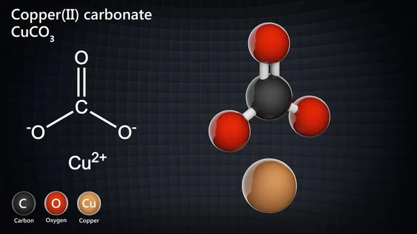Koper Carbonaat Een Chemische Verbinding Met Als Brutoformule Cuco3 Chemische — Stockfoto