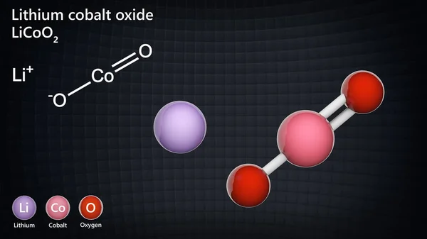 Lithiumkobaltoxide Licoo2 Colio2 Een Chemische Verbinding Die Veel Gebruikt Wordt — Stockfoto