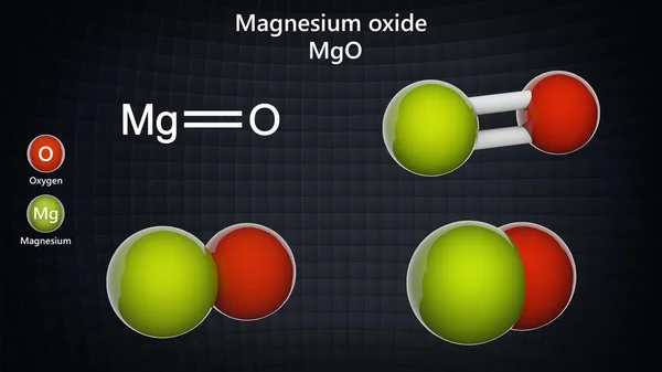 Óxido Magnésio Fórmula Mgo Composto Inorgânico Que Ocorre Natureza Como — Fotografia de Stock