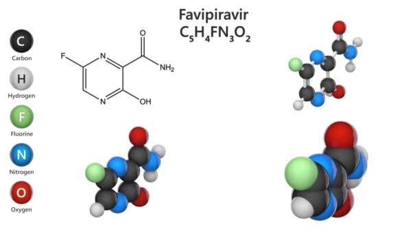 Favipiravir Est Médicament Antiviral Actif Contre Les Virus Arn Médicament — Video