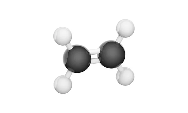 Structural Chemical Formula Molecular Structure Ethylene C2H4 Chemical Structure Model — Stock Photo, Image