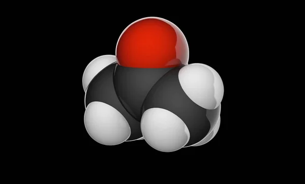 Struktur Rumus Kimia Dan Struktur Molekul Aseton Formule C3H6O Model — Stok Foto