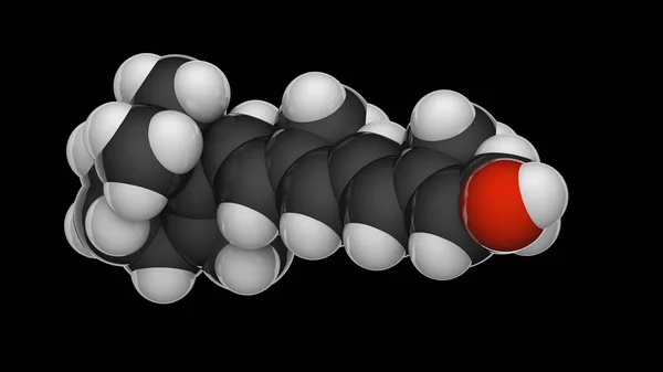 Vitamin Retinol Hittad Livsmedel Och Används Som Kosttillskott Illustration Kemisk — Stockfoto