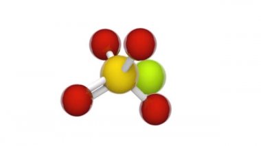 Magnezyum sülfat, MgSO4 veya MgO4S formülü. Genellikle Epsom tuzu olarak adlandırılan sülfat mineral epsomit olarak bilinir. Yapı modeli, top ve sopa. 3 boyutlu görüntüleme. Kusursuz döngü