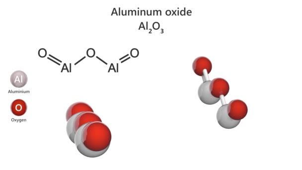 Aluminiumoxide Aluminiumoxide Al2O3 Het Wordt Gewoonlijk Aluminiumoxide Genoemd Kan Ook — Stockvideo