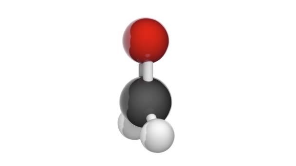 Formaldeide Composto Organico Naturale Con Formula H2Co Ch2O Modello Struttura — Video Stock