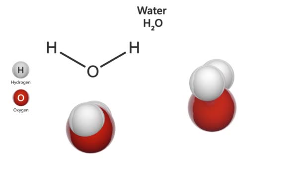 Вода Формула H2O Прозрачная Запаха Вкуса Жидкость Которая Необходима Большинства — стоковое видео