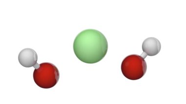 Nikel (II) hidroksit, formül Ni (OH) 2 veya H2NiO2. Yeşil, kristal ve inorganik bir bileşiktir. 3 boyutlu görüntüleme. Kusursuz döngü. Kimyasal yapı modeli, top ve sopa. Beyaz arkaplan.