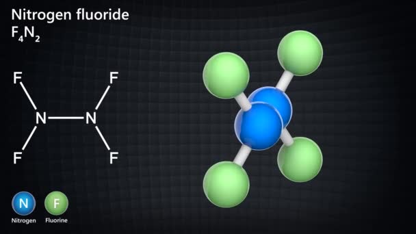 Kvävefluorid Dinitrogentetrafluorid Eller Tetrafluorohydrazin Formel F4N2  Återgivning Sömlös Ögla Kemisk — stockvideo © OrangeDeerStudio #470165240