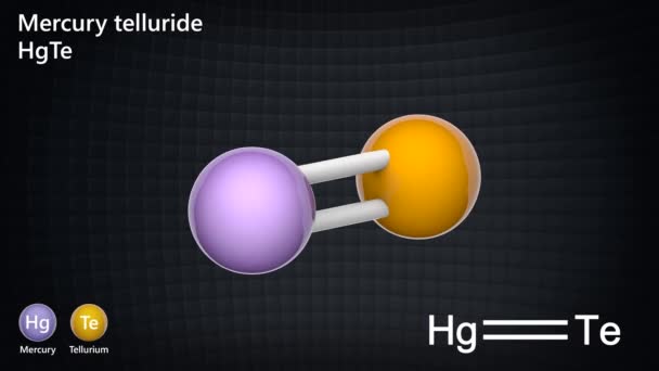 Telluride Mercurio Hgte Presenta Come Una Forma Minerale Coloradoite Rendering — Video Stock