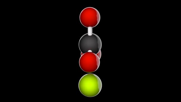 炭酸マグネシウム Mgco3 は無機塩である 3Dレンダリング シームレスなループだ 化学構造モデル ボールとスティック Rgb Alpha チャンネル — ストック動画