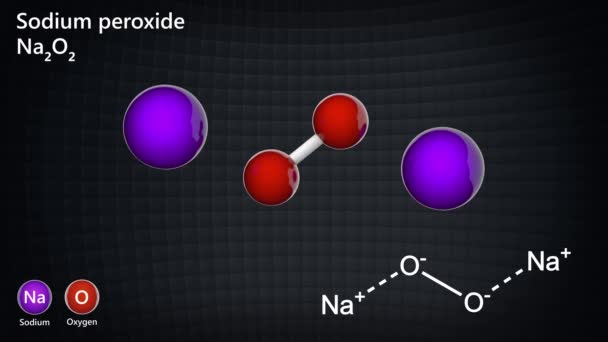 Sodium Peroxide Formula Na2O2 Other Names Disodium Dioxide Flocool Solozone — Stock Video