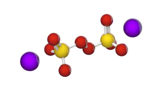 Natriumpersulfat Natriumperoxodisulfat Na2S2O8 Det Ett Vitt Fast Ämne Som Löses — Stockvideo