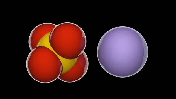 Manganese Sulfate Formula Mnso4 Mno4S Illustration Chemical Structure Model Space — Stock Photo, Image