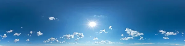 Sunny day. 360-degree panorama of the sky without the earth, for easy use in 3D graphics, games, VR products, and 3D panoramas (use it in your aerial and ground spherical panoramas as a sky dome)