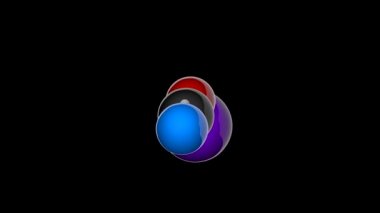 Sodyum siyanat (NaCNO veya CNNaO) beyaz kristal bir katıdır. 3 boyutlu görüntüleme. Kusursuz döngü. Kimyasal yapı modeli, top ve sopa. RGB + Alpha (Şeffaf) kanalı.