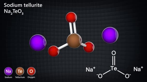 Natriumtelluriet Een Anorganische Telluriumverbinding Met Als Brutoformule Na2Teo3 Weergave Naadloze — Stockvideo