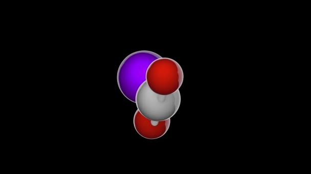 Aluminate Sodium Formule Naalo2 Alnao2 Rendu Boucle Sans Couture Modèle — Video