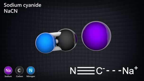 Kyanid Sodný Anorganická Sloučenina Vzorcem Nacn Nebo Cnna Jeho Hlavní — Stock video