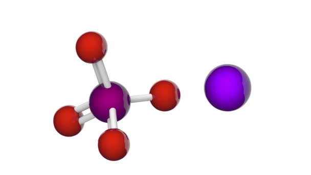 高碘酸钠是一种无机盐 方程式 Naio4或Inao4 其他名称 甲基戊二酸钠 Periodate钠 3D渲染 无缝圈 白人背景 — 图库视频影像
