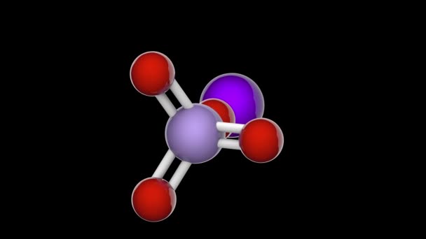 Permanganato Sodio Fórmula Namno4 Mnnao4 Sólido Cristalino Color Púrpura Representación — Vídeo de stock