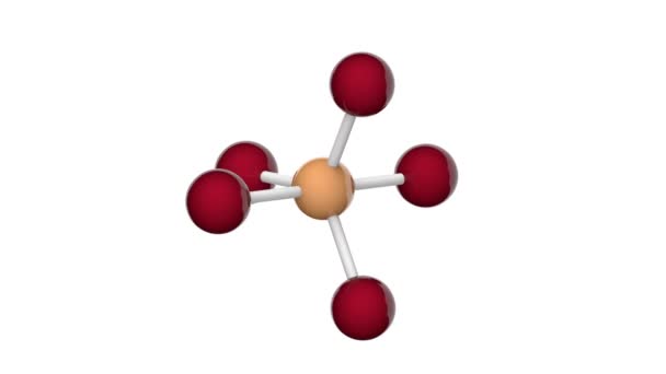 Pentabromide Fosforo Solido Giallo Formula Pbr5 Br5P Rendering Loop Senza — Video Stock