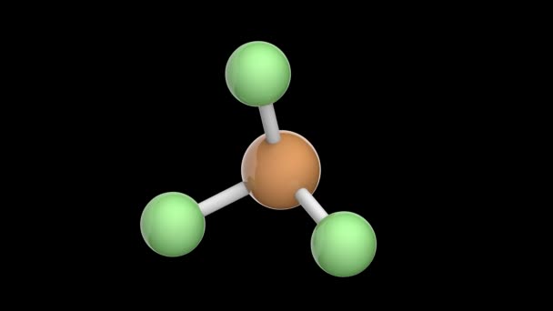 Trifluoruro Fósforo Trifluorofosfuro Perfluorofosfuro Fórmula Pf3 F3P Representación Lazo Sin — Vídeos de Stock