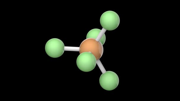 Pentafluoruro Fósforo Fluoruro Fósforo Fórmula Pf5 F5P Gas Incoloro Tóxico — Vídeo de stock