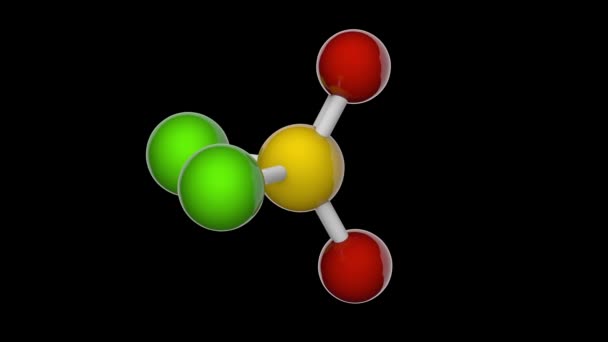 Cloruro Sulfuro Cloruro Sulfúrico Fórmula So2Cl2 Cl2O2S Líquido Incoloro Con — Vídeo de stock