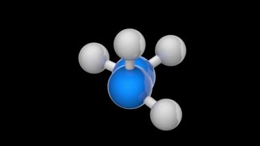 Hydrazine (Diamine, Diazane). Formül N2H4 veya H4N2. Birçok endüstriyel ve tıbbi uygulamalarda kullanılır. 3 boyutlu görüntüleme. Kusursuz döngü. RGB + Alpha (Şeffaf) kanalı