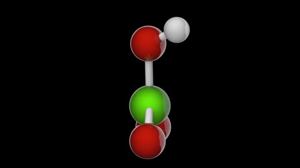 Kyselina Chlorovodíková Kyselina Chlorovodíková Hclo3 Kyselina Chlorovodíková Formálním Prekurzorem Chlorátových — Stock video