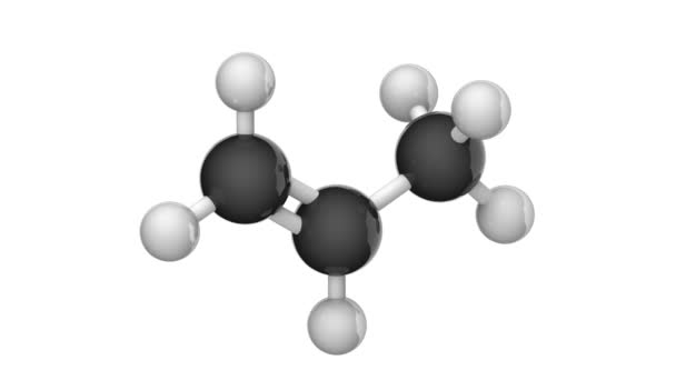 프로필렌 Propylene Propene 냄새와 석유를 기체이다 C3H6 렌더링 바다없는 — 비디오