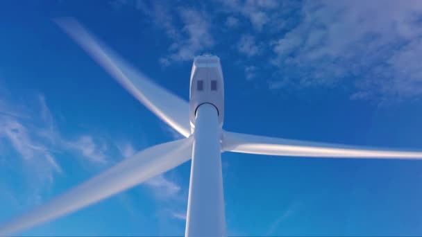 Turbine Eoliche Generano Elettricità Rendering Loop Senza Soluzione Continuità Turbine — Video Stock