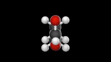 4-hidroksibutanoik asit (Gama-Hidroksibürik asit veya GHB), nörotransmitter ve psikoaktif bir ilaçtır. 3 boyutlu görüntüleme. Kusursuz döngü. RGB + Alpha (Şeffaf) kanalı