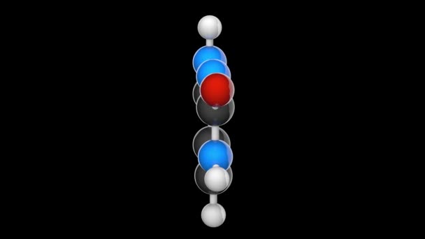 Cytosine Stikstofbasemoleculaire Structuur Dna Rna Onderdelen C4H5N3O Weergave Naadloze Lus — Stockvideo