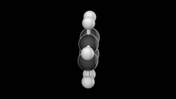 丁二烯 C4H6 是一种合成的无色气体 其他名称 生物乙烯 丁二烯 3D渲染 无缝圈 Rgb Alpha — 图库视频影像