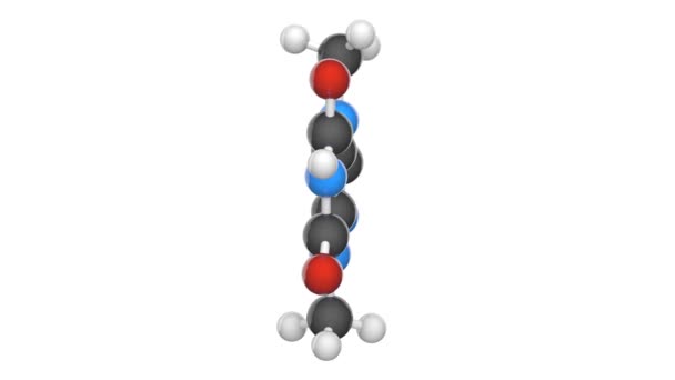 Theobromin Xantheose Ist Ein Bitteres Alkaloid Der Kakaopflanze C7H8N4O2 Chemische — Stockvideo