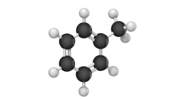 Metylbensen Fenylmetan Toluen Anisen Ett Vanligt Industriellt Lösningsmedel Formula C7H8 — Stockvideo
