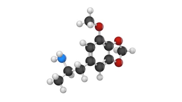 Mmda Метокси Mda Психоделический Энтактогенный Препарат Класса Амфетамин C11H15No3 Визуализация — стоковое видео