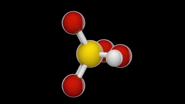 Schwefelsäure Schwefelsäure Oder Batteriesäure Ist Eine Farblose Ölige Flüssigkeit Molekulare — Stockvideo