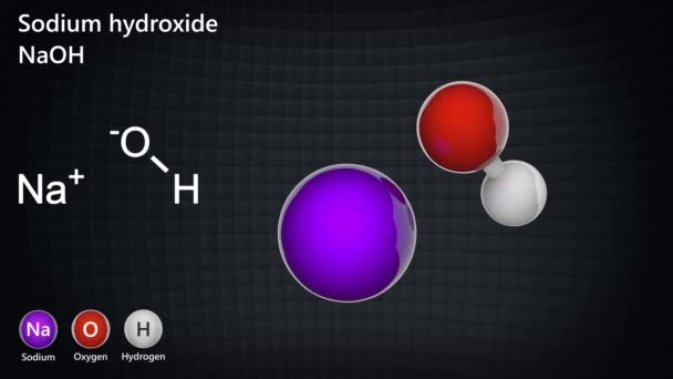 Hydroxid Sodný Soda Žíravá Louh Hydrát Sodíku Akarit Žíravina Bílá — Stock video