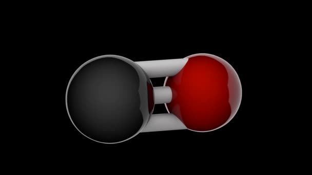 Kohlenmonoxid Kohlendioxid Kohlendioxid Wassergas Rauchgas Hydrocarbonat Formel Renderer Nahtlose Schleife — Stockvideo