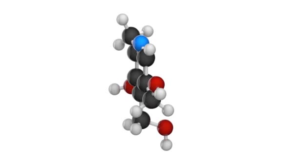 Struktura Molekularna Witaminy Pirydoksyny Znany Również Jako Pirydoksol Renderowanie Płynna — Wideo stockowe
