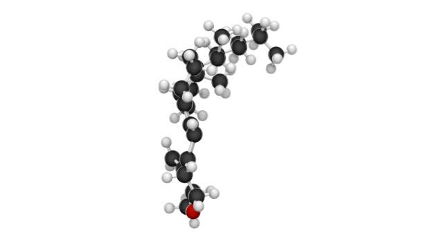 Chemická Struktura Vitaminu Ergokalciferol Také Známý Jako Viosterol Vzorec C28H44O — Stock video